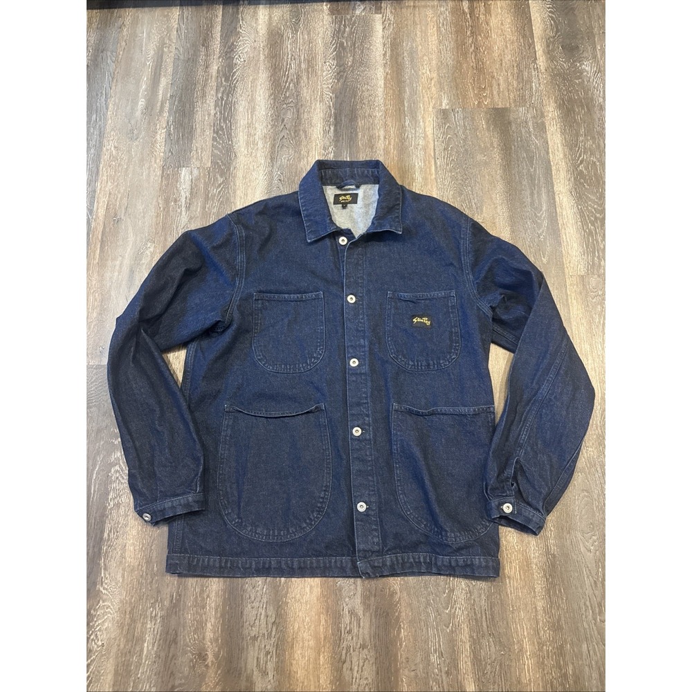 Stan Ray Blue Denim Prison Shirt Jacket Men's Size Large Workwear